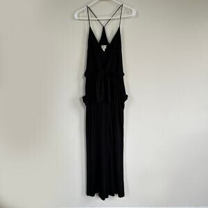 Anthropologie Moulinette Soeurs Danique Black Wide Leg Jumpsuit Women’s XS